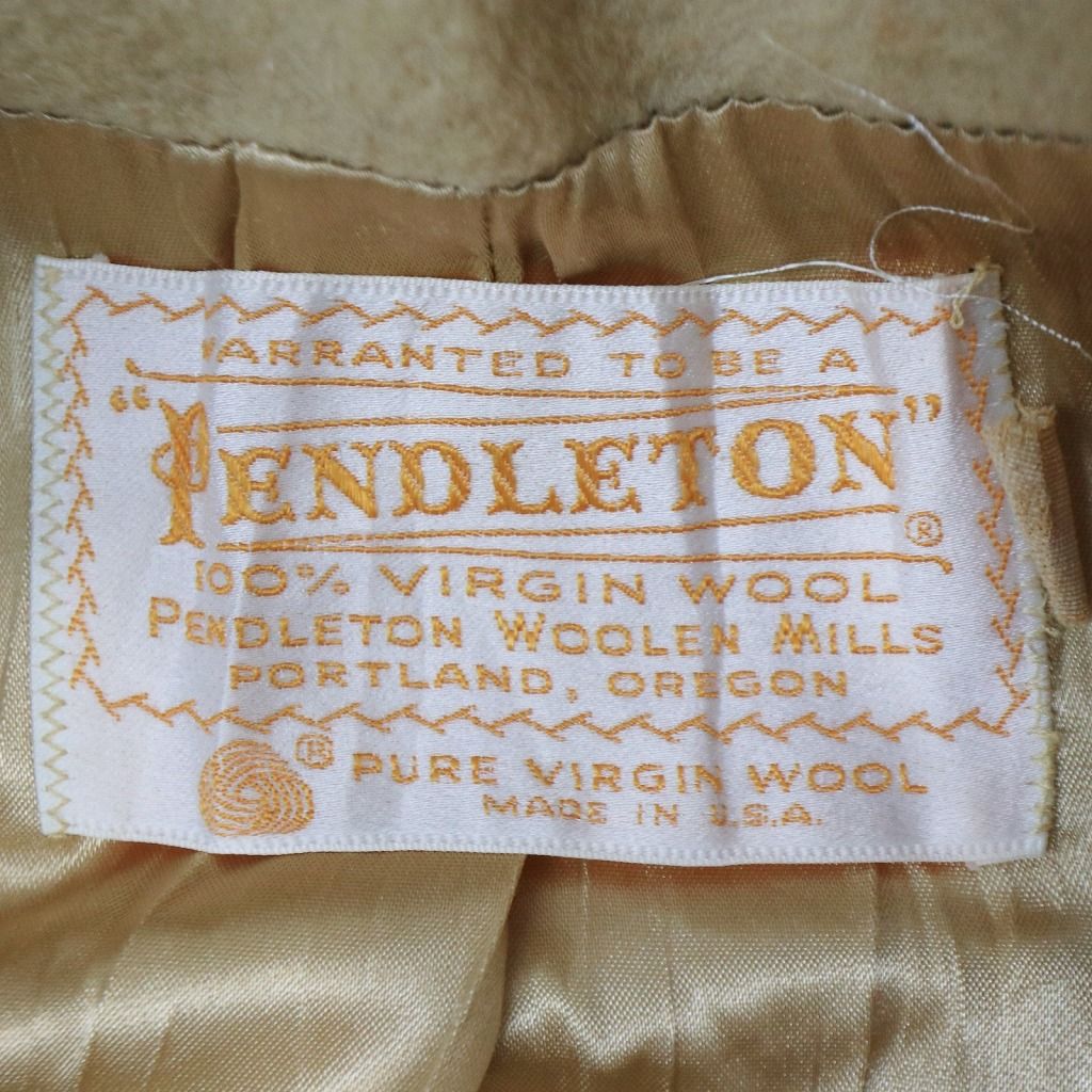 70年代 USA製 PENDLETON ペンドルトン ウールケープコート 防寒