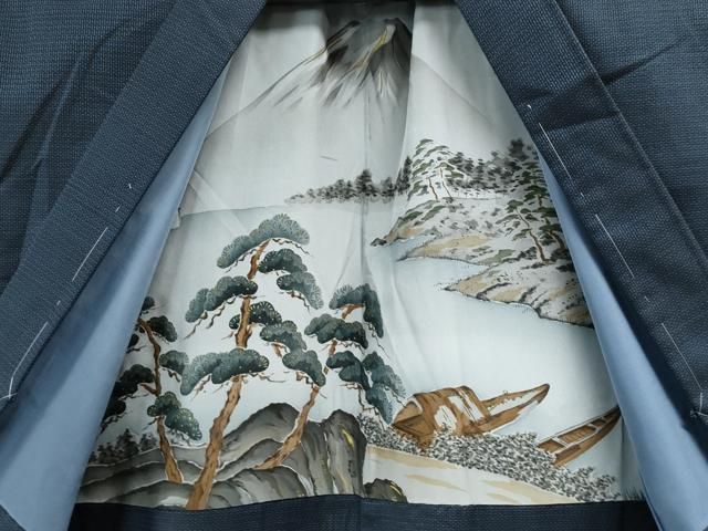 平和屋着物○男性 本場大島紬 アンサンブル 100亀甲 総詰め キング