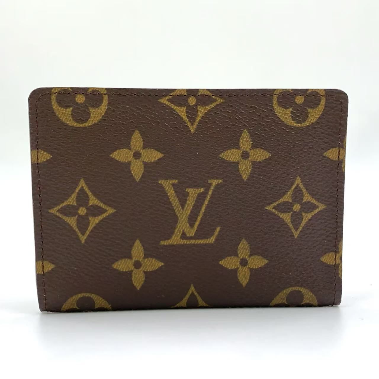 LOUIS VUITTON ポルト 2カルト ヴェルティカル モノグラム PVC ブラウン カードケース パスケース M60533