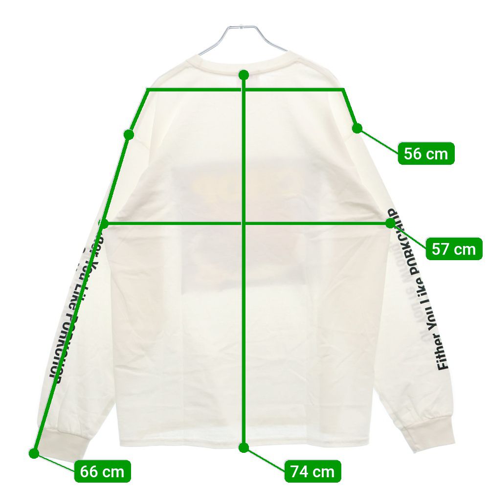 PORKCHOP (ポークチョップ) CHOP L/S TEE チョップ フロントプリント