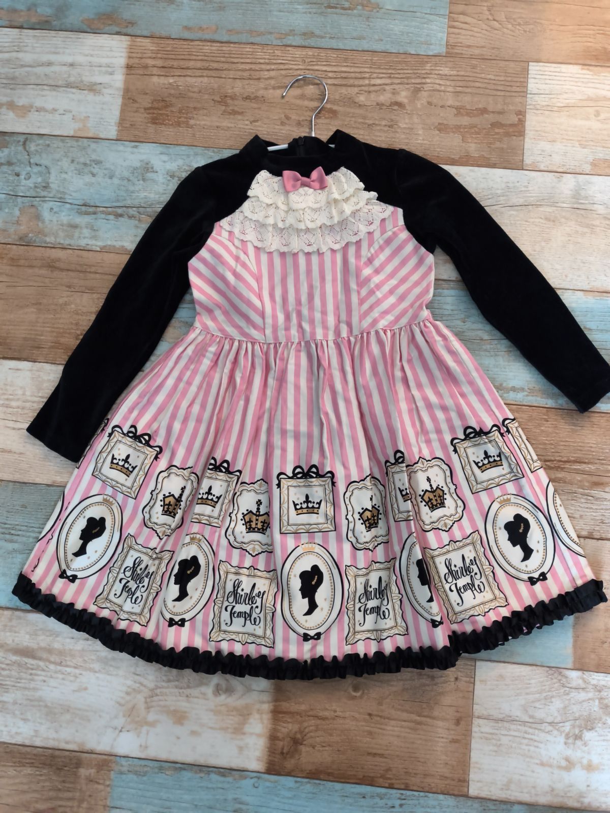 シャーリーテンプル　ワンピース シャーリーテンプル ピンクブラック シンデレラ シャーリーテンプル