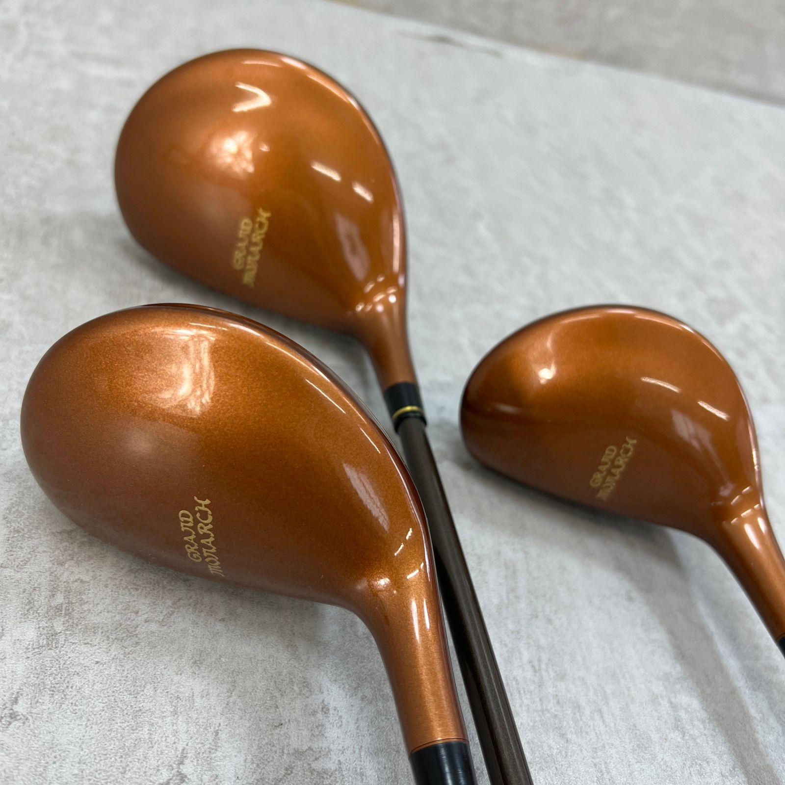 パーシモン　Mizuno　ミズノ　GRAND　MONARCH　グランドモナーク　メンズゴルフ　ウッド3本セット　カーボン　1.3.5W　DR　木製クラブ