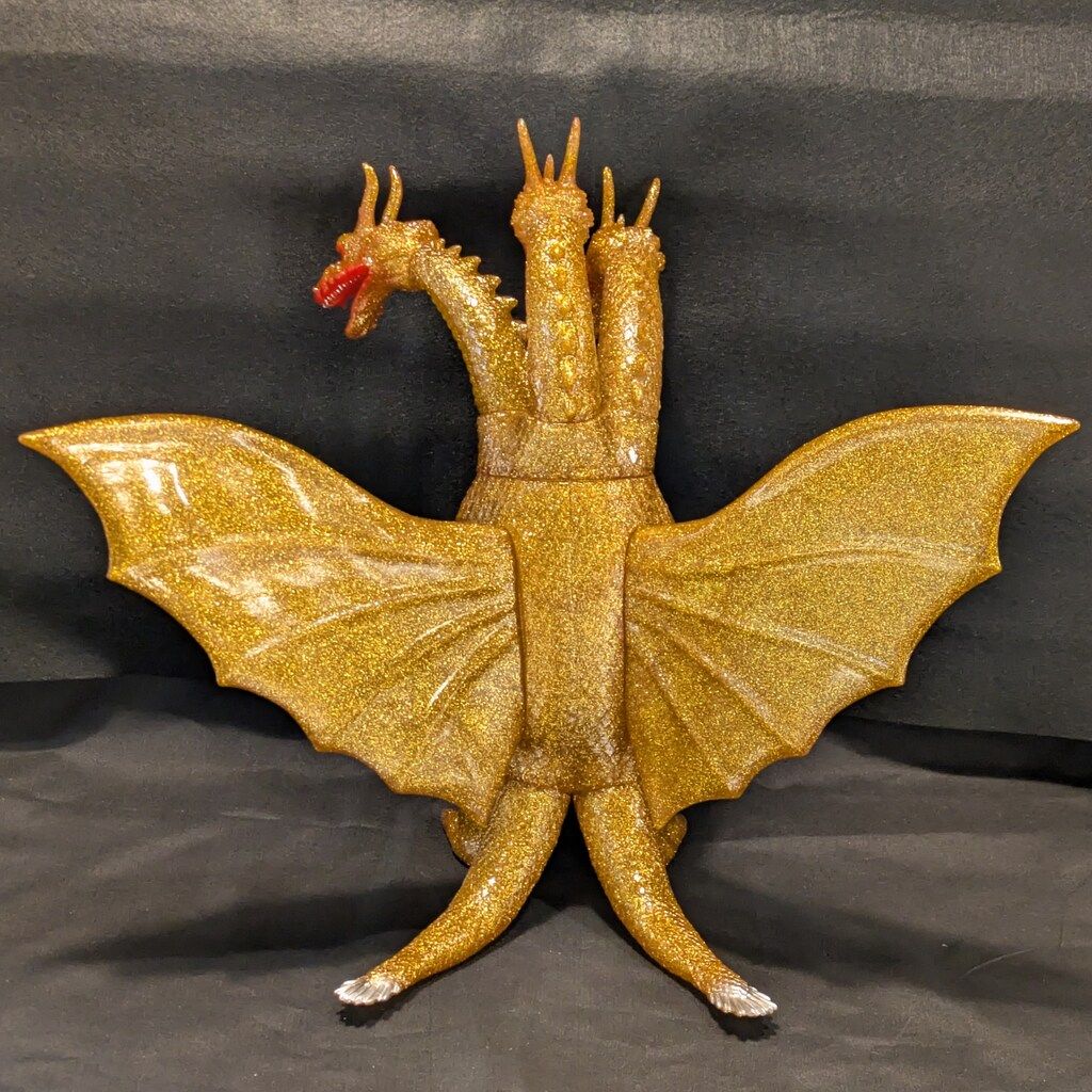 機能性重視 メディコム トイ GODZILLA VINYL WARS マーミット キングギドラ ゴールドラメカラー