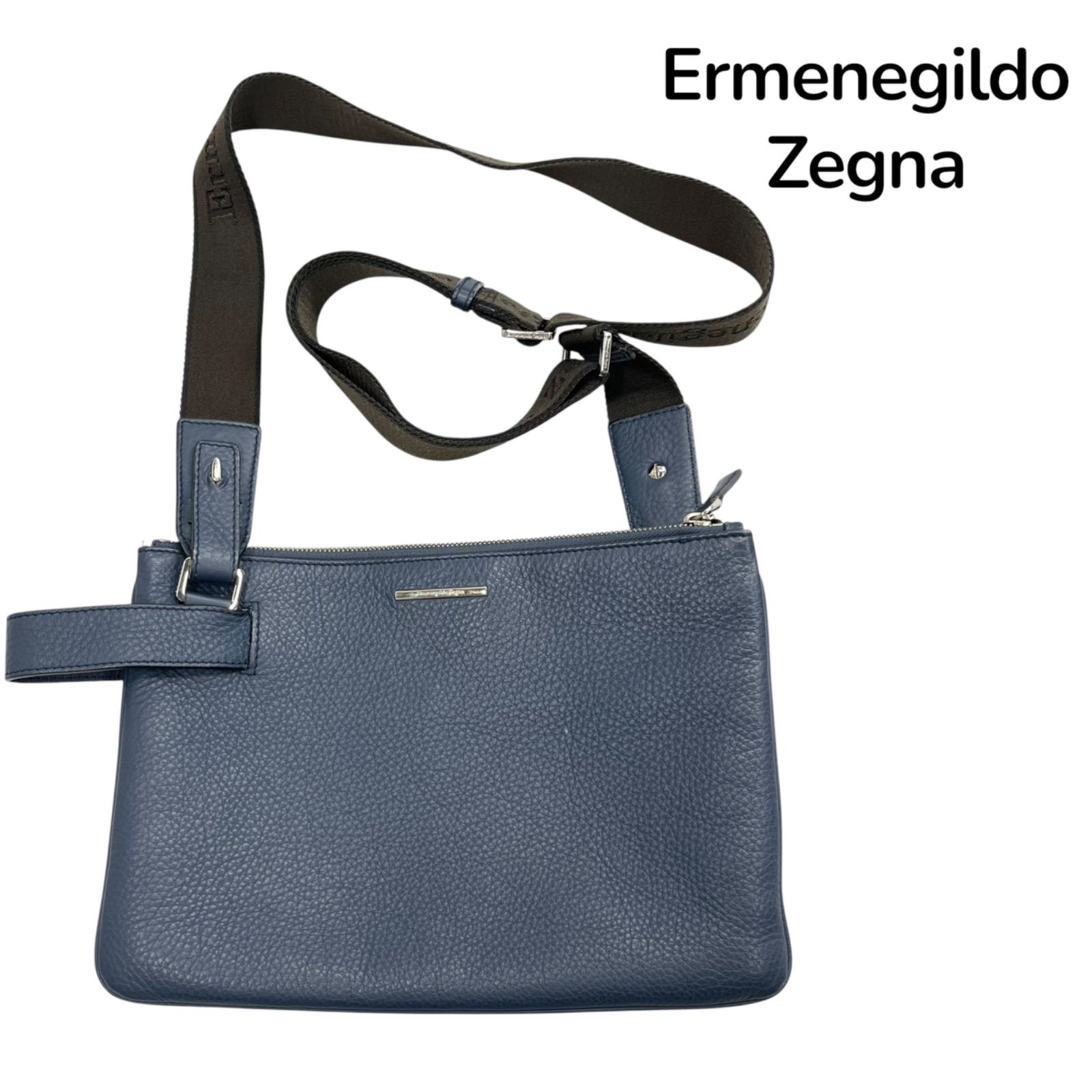 Ermenegildo Zegna ネイビー ショルダーバッグ