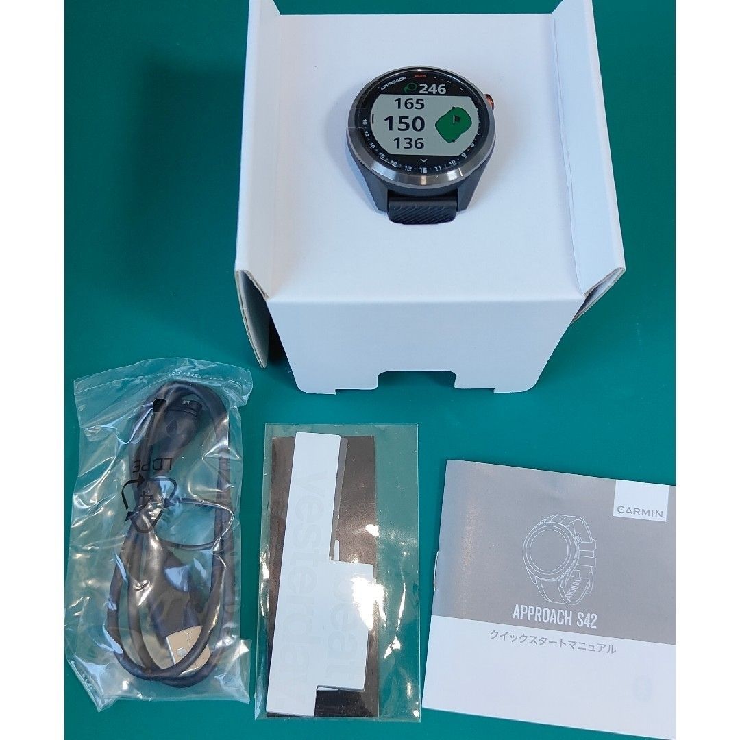 未使用 ガーミン アプローチ S42 ブラック GPS ウォッチ - メルカリ