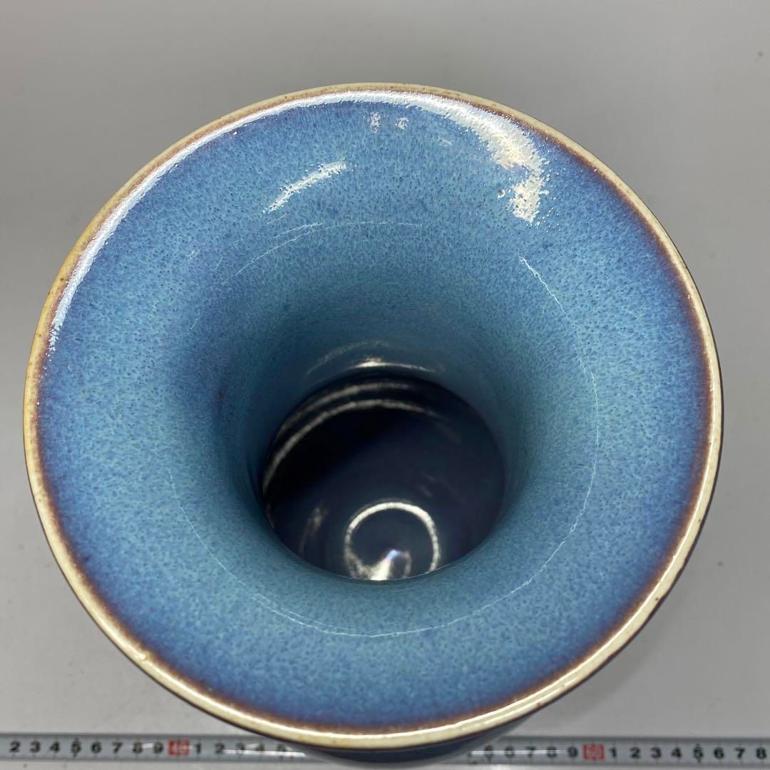 五代清水六兵衛　紫翠窯　花瓶　トコエ　高さ29cm 東H5-0611② 五代清水六兵衛 紫翠窯 花瓶 トコエ 高さ29cm 東H5-0611②