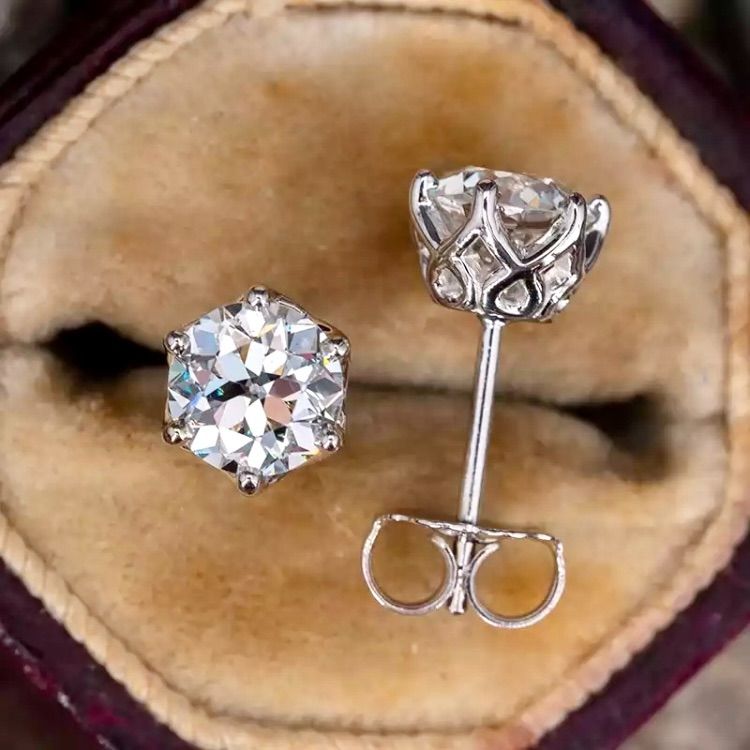 満足保証！最高級人工ダイヤ モアッサナイト ピアス 2ct 1粒ダイヤモンド