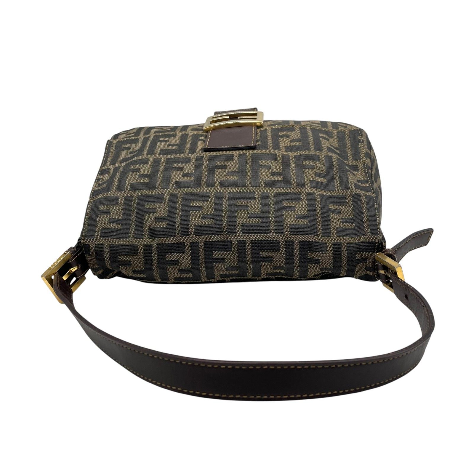美品 フェンディ FENDI マンマバケット ショルダーバッグ ズッカ