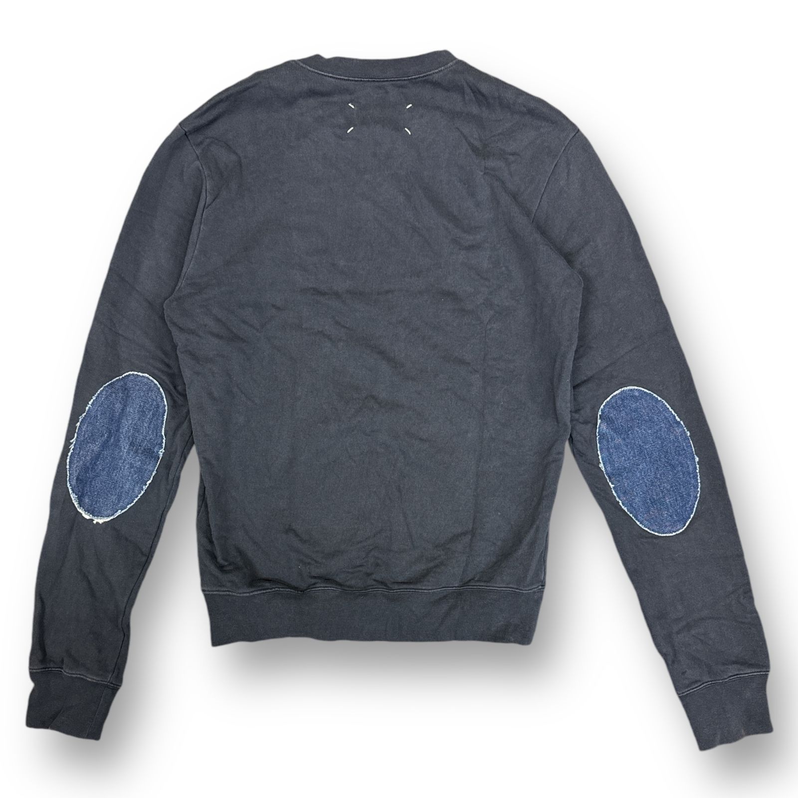 Maison Margiela 17SS デニムエルボーパッチ クルーネック スウェット 