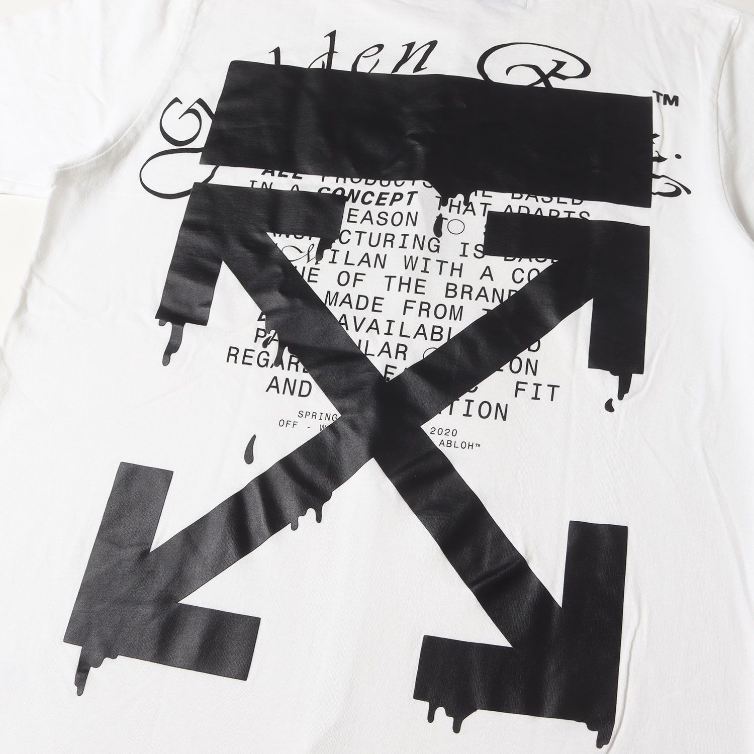 OFF-WHITE オフホワイト Tシャツ サイズ:L / 20SS ドリッピング アロー 