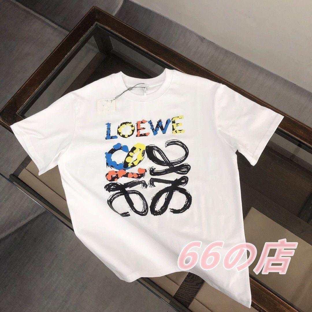 ☆新品未使用☆LOEWE レディース メンズ 半袖tシャツ 夏服Ｔシャツ 半袖 春 夏 秋 通気性 選べる2色 - メルカリ