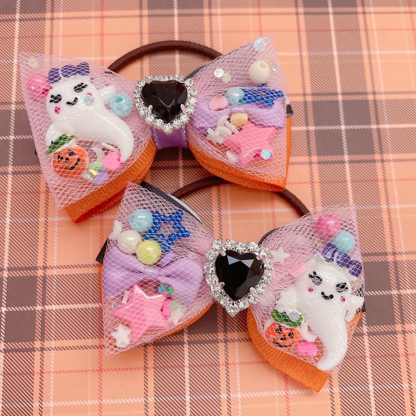 売り切れ】チュールリボンツイン ハロウィン♡ チュールリボン ツイン 