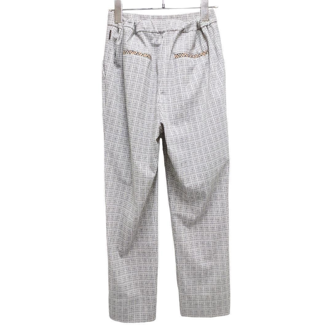 良品】DAKS ダックス ストレッチ チェック柄 テーパードパンツ