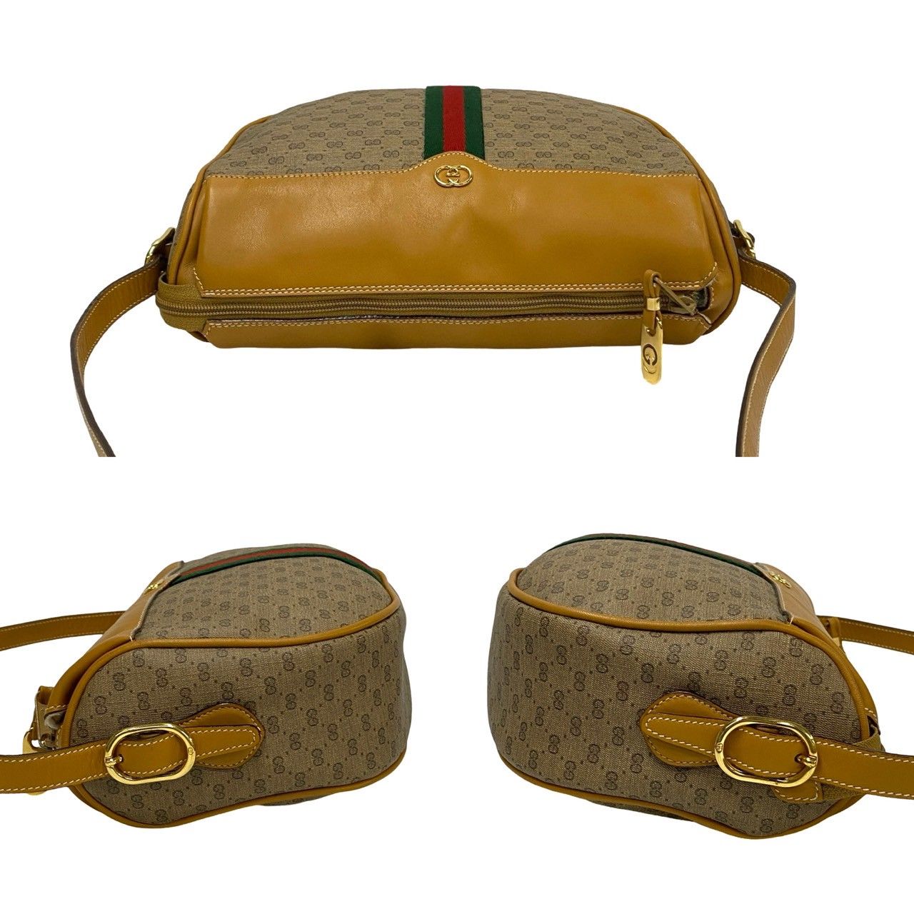 【✨美品✨】 グッチ シェリーライン マイクロGG ショルダーバッグ ブラウン GUCCI グッチ オールドグッチ シェリーライン ショルダーバッグ