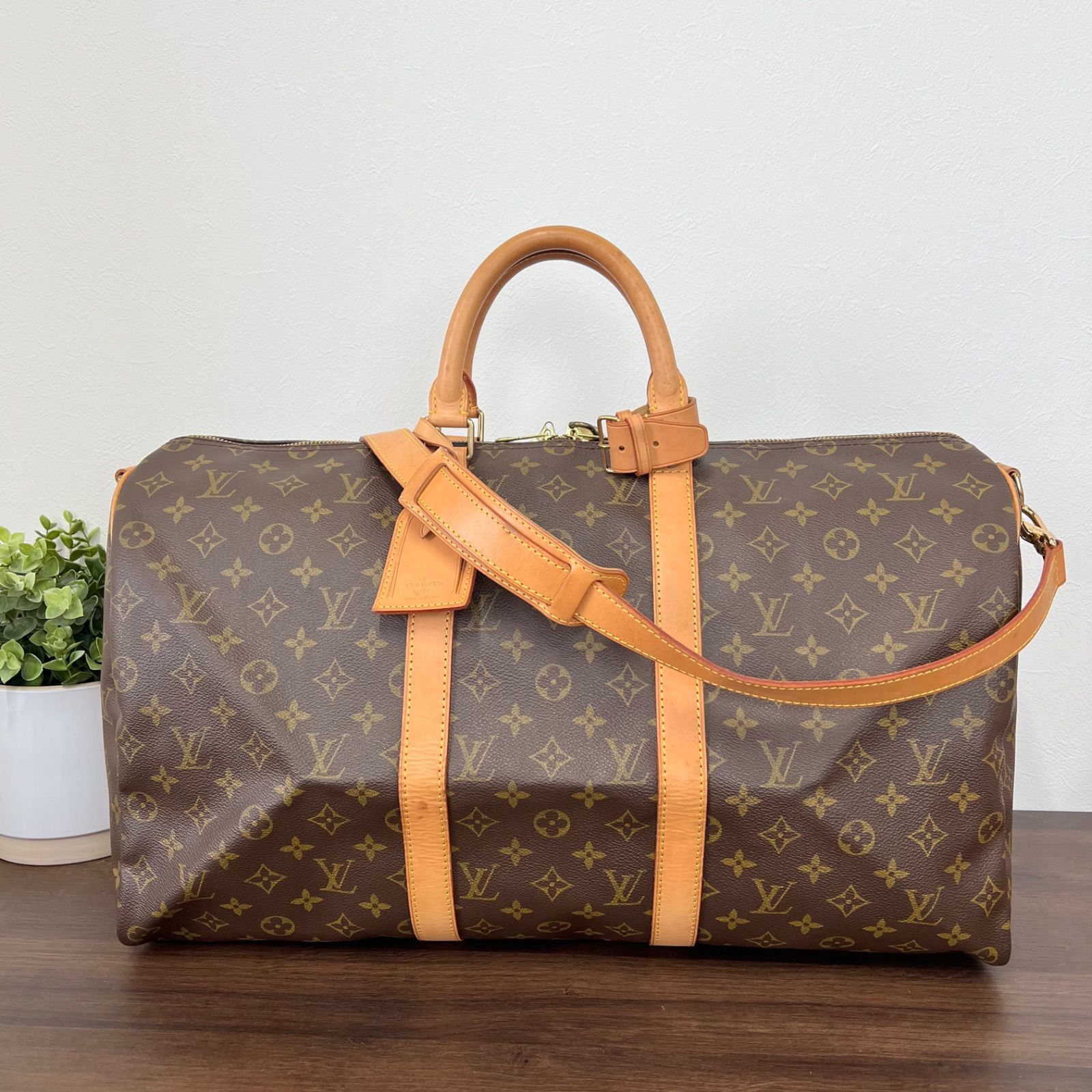 ☪ 定番 LOUIS VUITTON ルイヴィトン キーポル50 バンドリエール M41416 モノグラム 旅行カバン ボストンバッグ