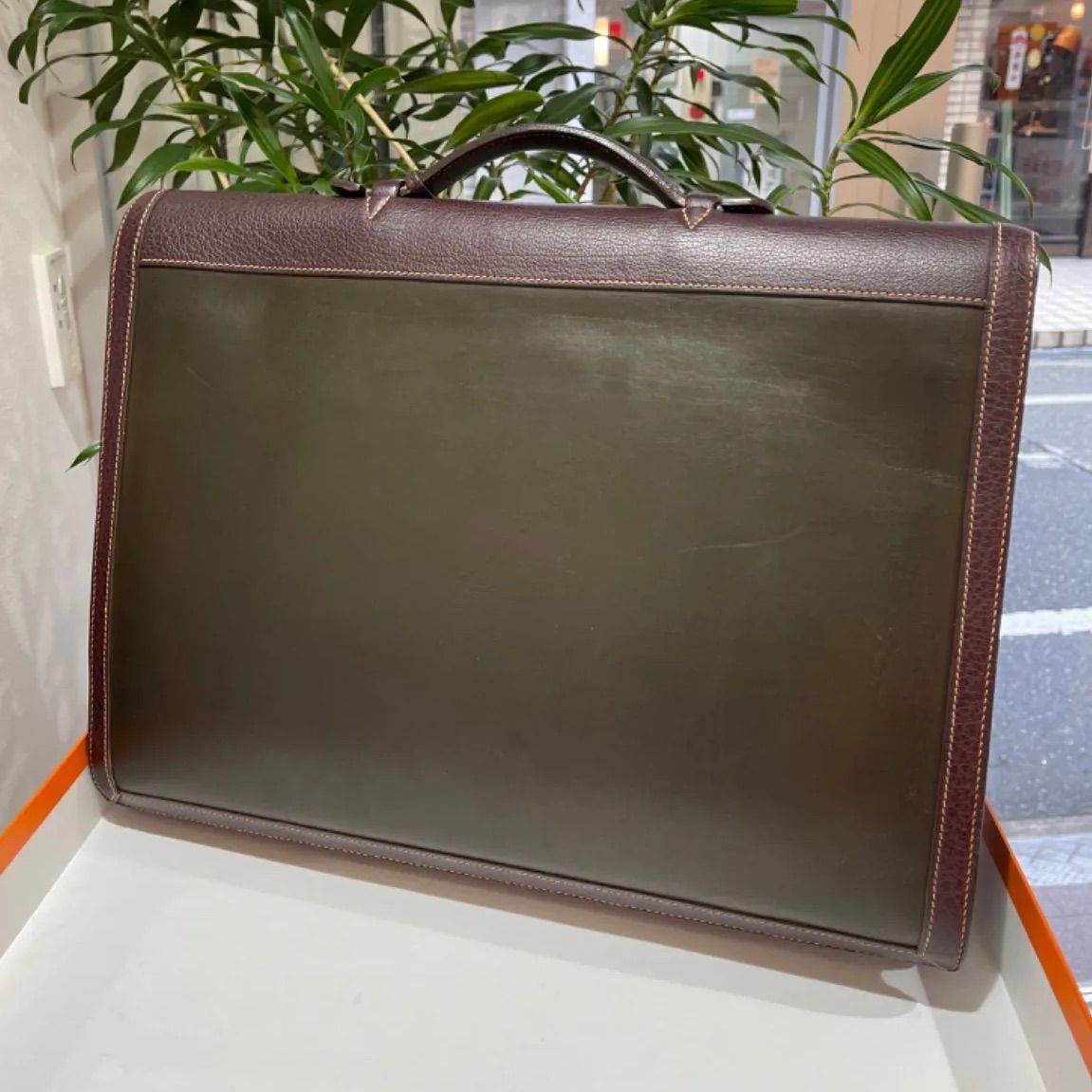 美品】HERMES エルメス サック ア デペッシュ41 アマゾニア×ブッ 美品】HERMES エルメス サック ア デペッシュ41 アマゾニア×ブッ