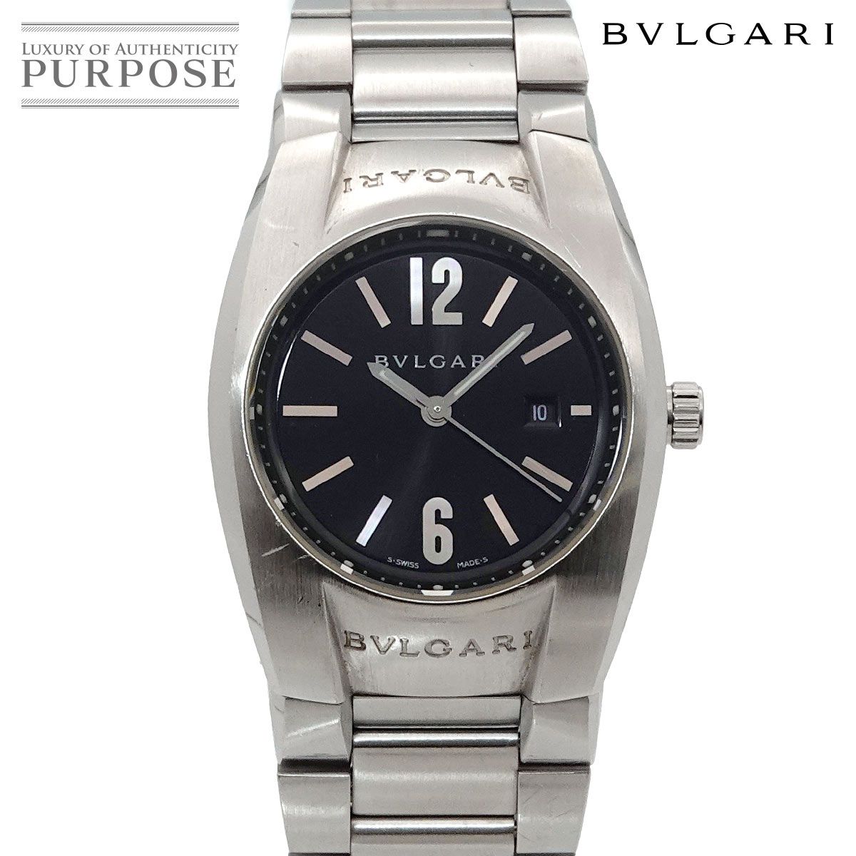 BVLGARI ブルガリ EG30S エルゴン デイト レディース腕時計 SS/革