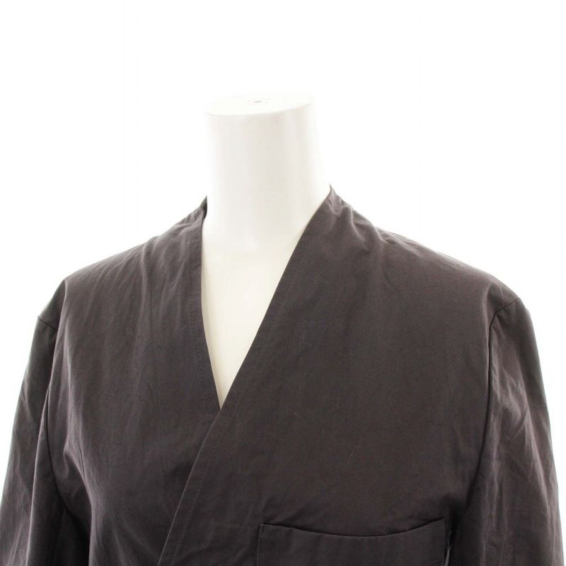 サイ SCYE ノーカラーコート 高密度ポプリンワッシャーアトリエコート