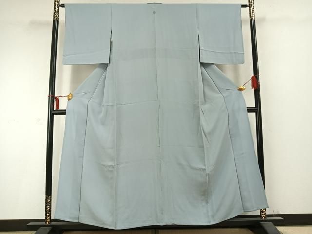 平和屋着物 上質な色無地 単衣 水色 正絹 AABC0347fy