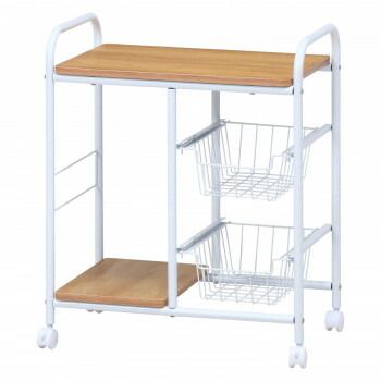 不二貿易 C|D 15424 キッチンワゴン FBC-02-1 WH|NA 15424