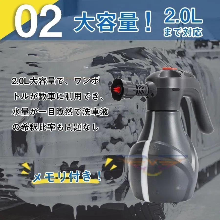 新品・未使用】 電動フォームガン 洗車 泡噴霧器 電動スプレー