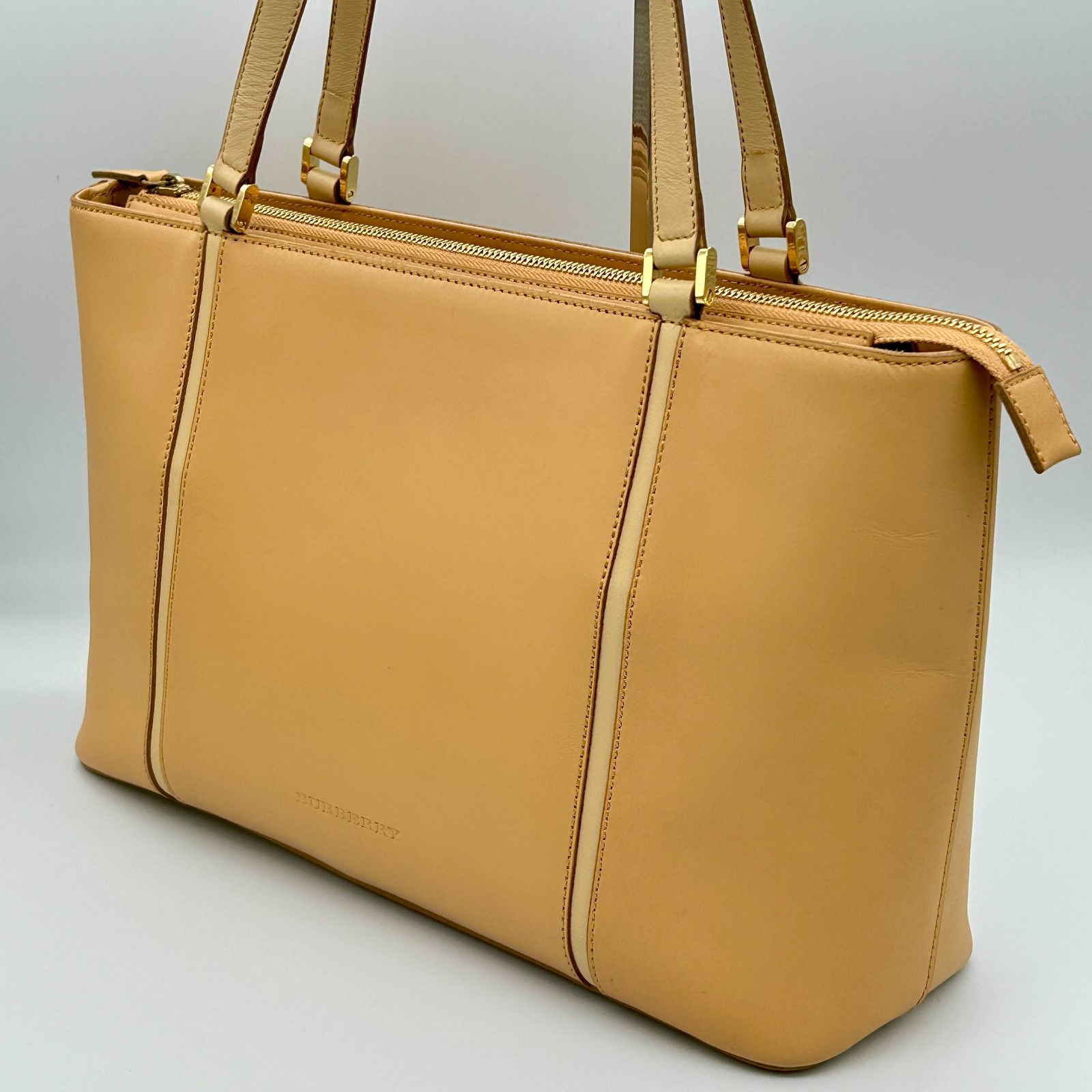 BURBERRY バーバリー ノバチェック レザー トートバッグ 肩掛け