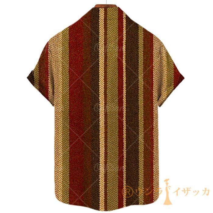 半袖シャツ メンズ シャツ 半袖 ストライプ カジュアルシャツ 夏