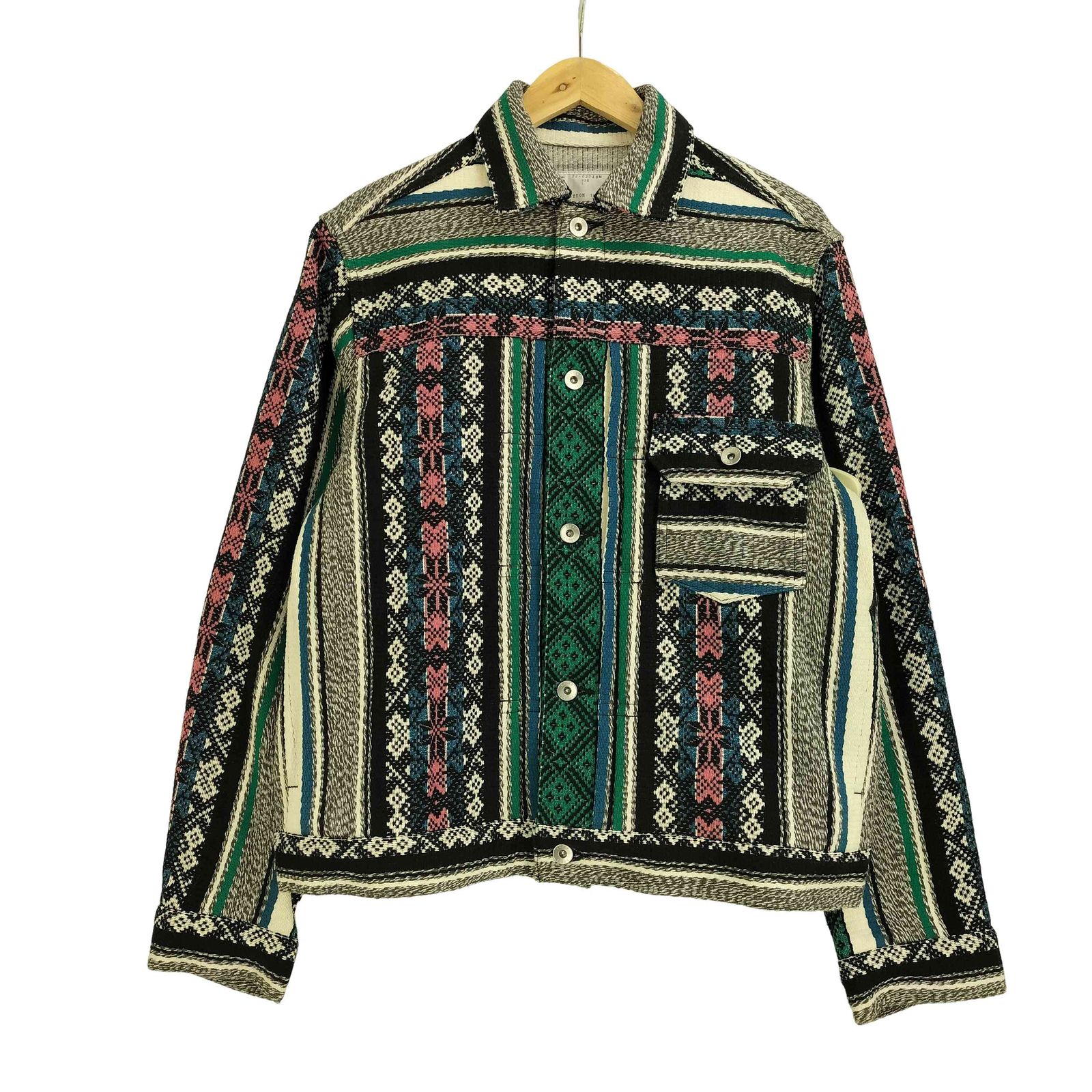 sacai 2022ss ラグジャガードジャケット　サイズ1 サカイ Sacai 22SS Rug Jacquard Jacket ラグ ジャガード