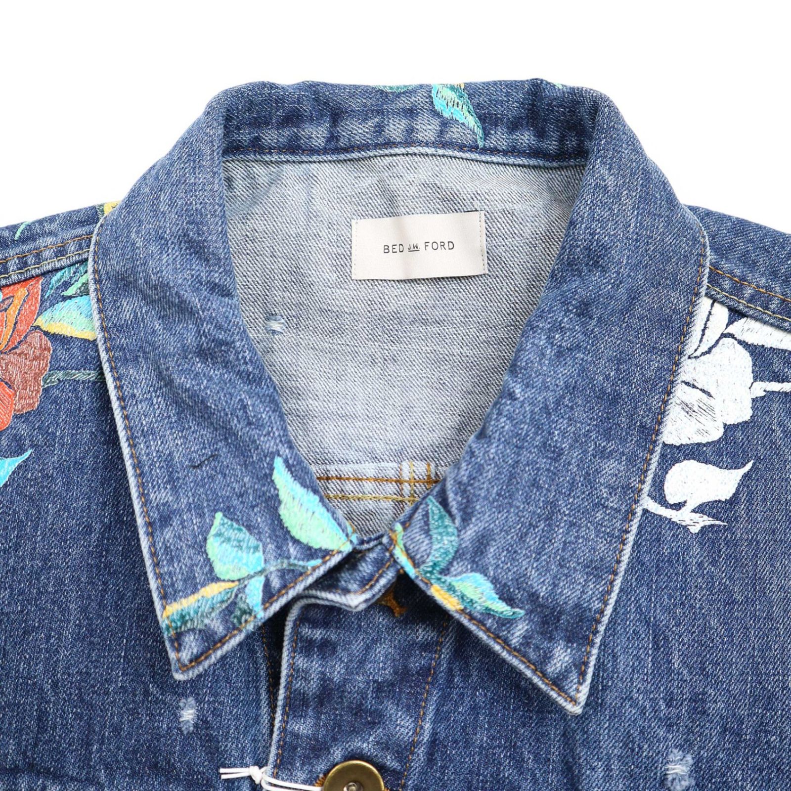 BED J.W. FORD ベッドフォード 24AW Flower Pattern denim vest