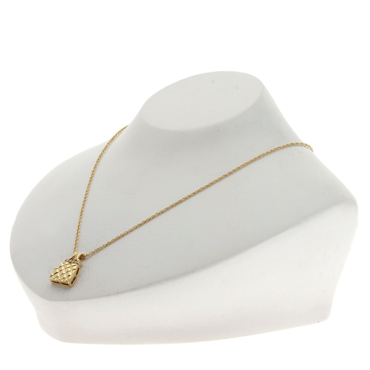 CELINE セリーヌ バッグ型 ダイヤモンド ネックレス K18YG レディース  