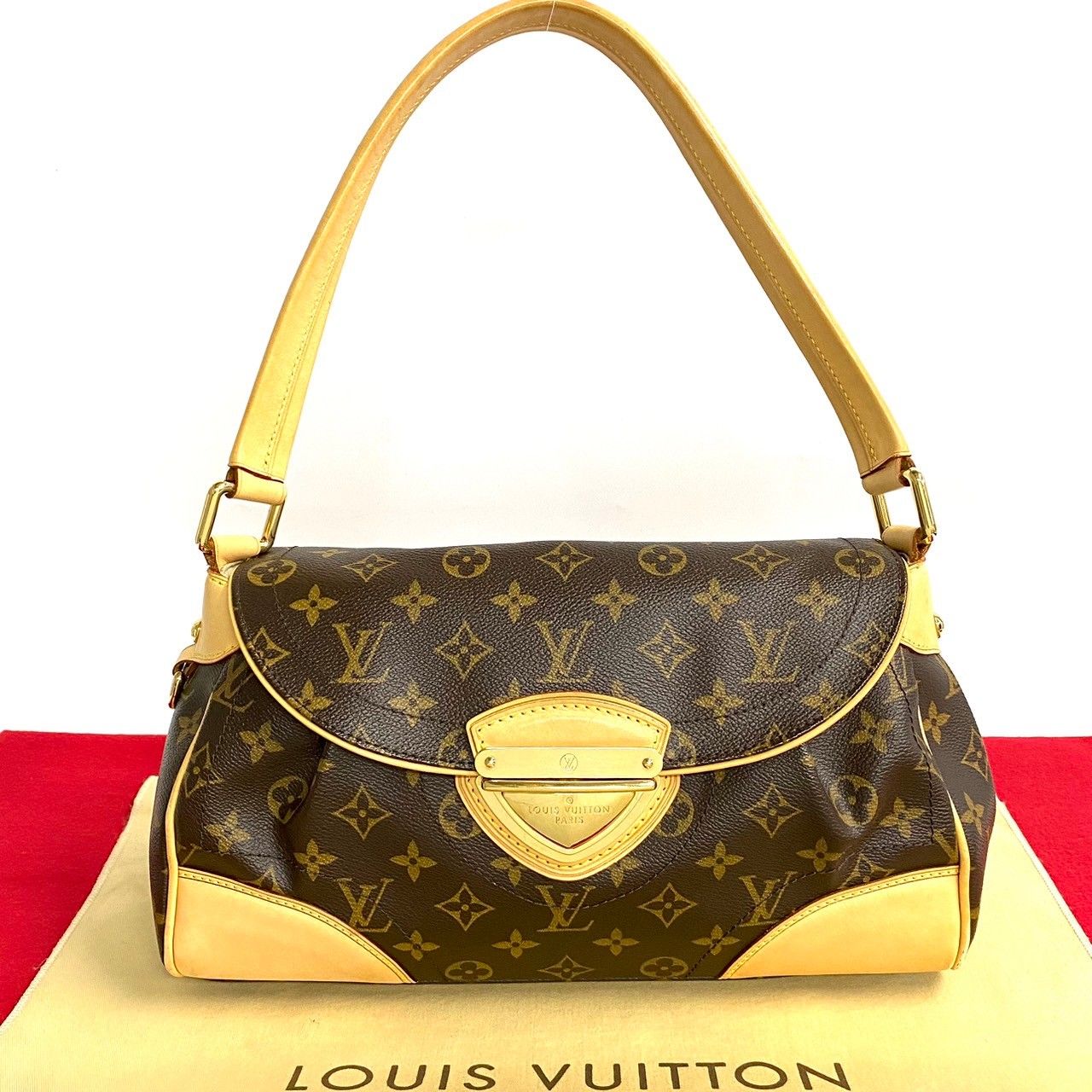 極 美品 希少品 袋付き LOUIS VUITTON ルイヴィトン ビバリーMM モノグラム レザー セミ ワンショルダーバッグ ブラウン 茶  28273 - メルカリ