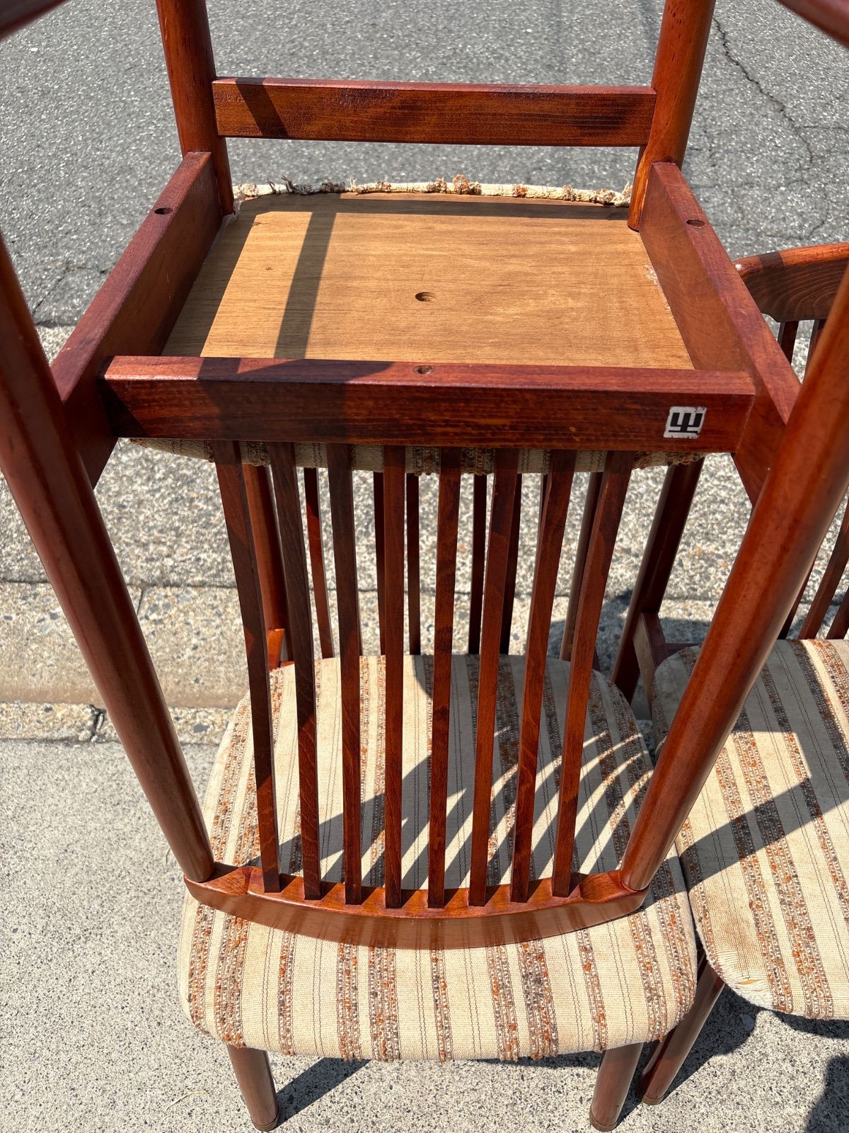 ꧁松田家具 マツダ matsuda꧂ダイニングテーブル&チェア4脚セット レトロ 松田家具/アンティーク】ヴィンテージ 四脚セット ビンテージ