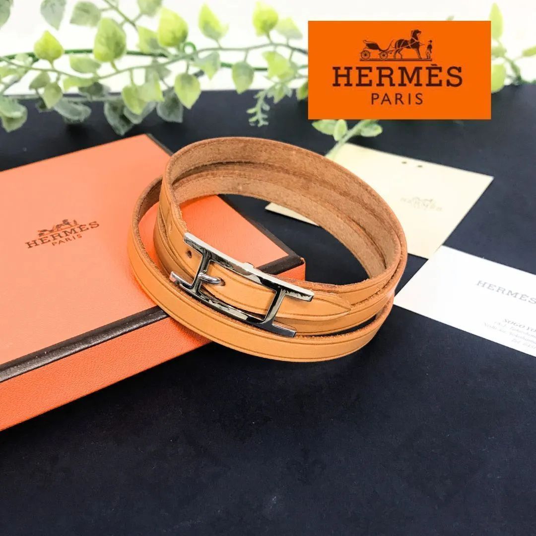 HERMES チョーカー ブラウン レザー（エルメス(Hermes) アピ