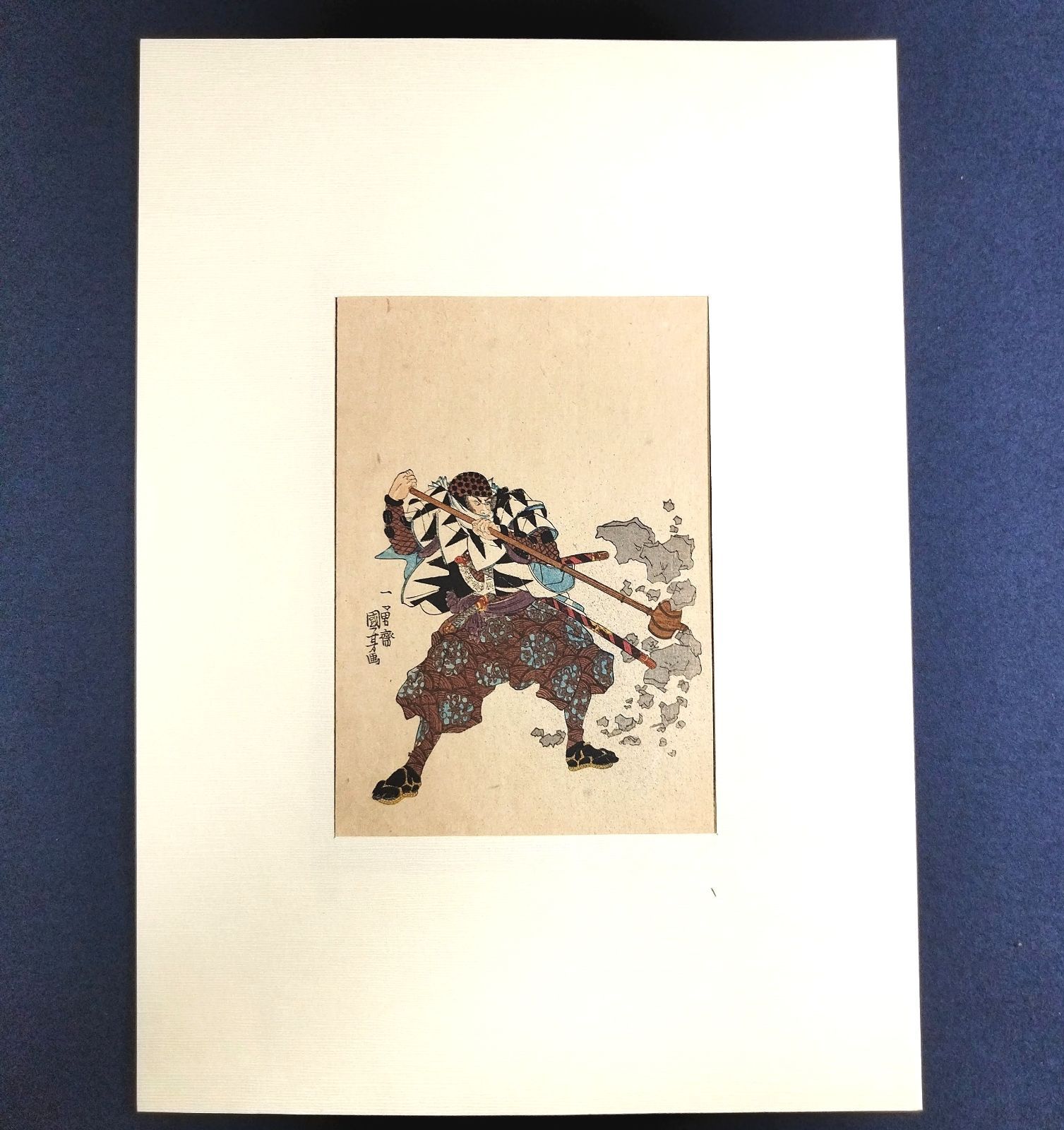 時代 本物 木版画 渓斎英泉画 縦二枚続き 美人画 - 版画