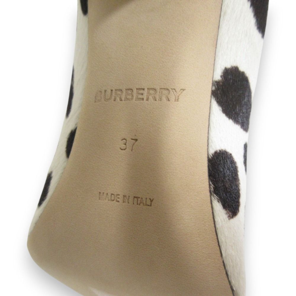 新品同様 BURBERRY バーバリー ハラコ ダルメシアン柄 ポインテッド  