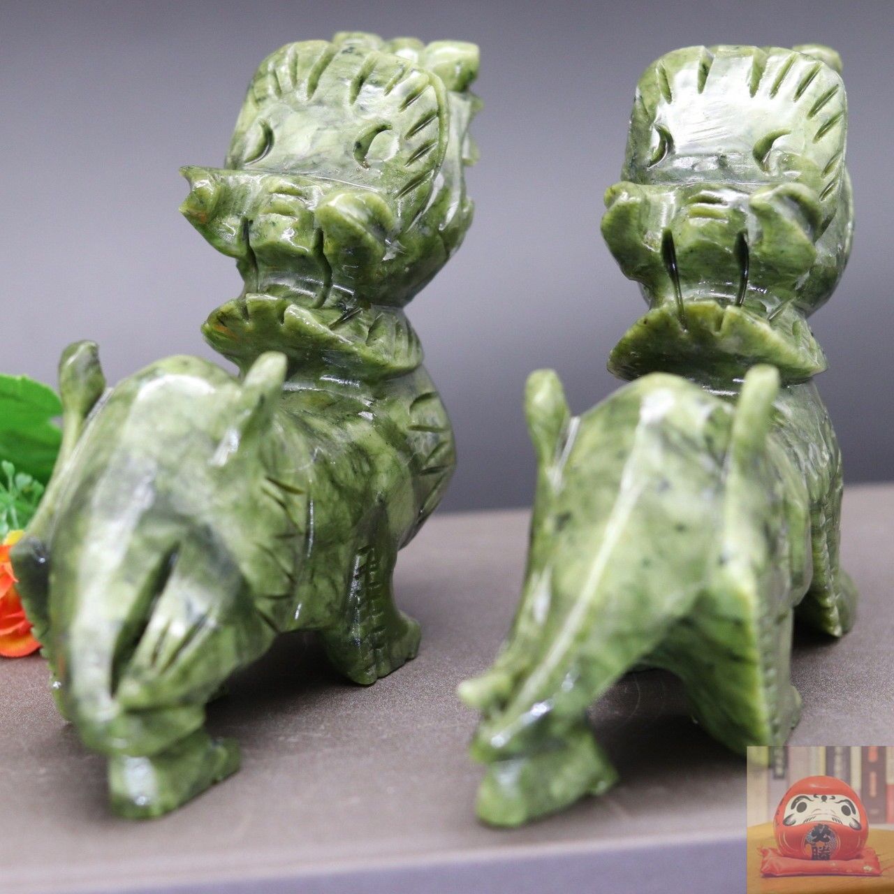 翡翠 彫り物 骨董品 縁起物 厄祓い 楽天市場】風水 開運 金運 吉祥龍神 翡翠 宝石 置物 商売繁盛