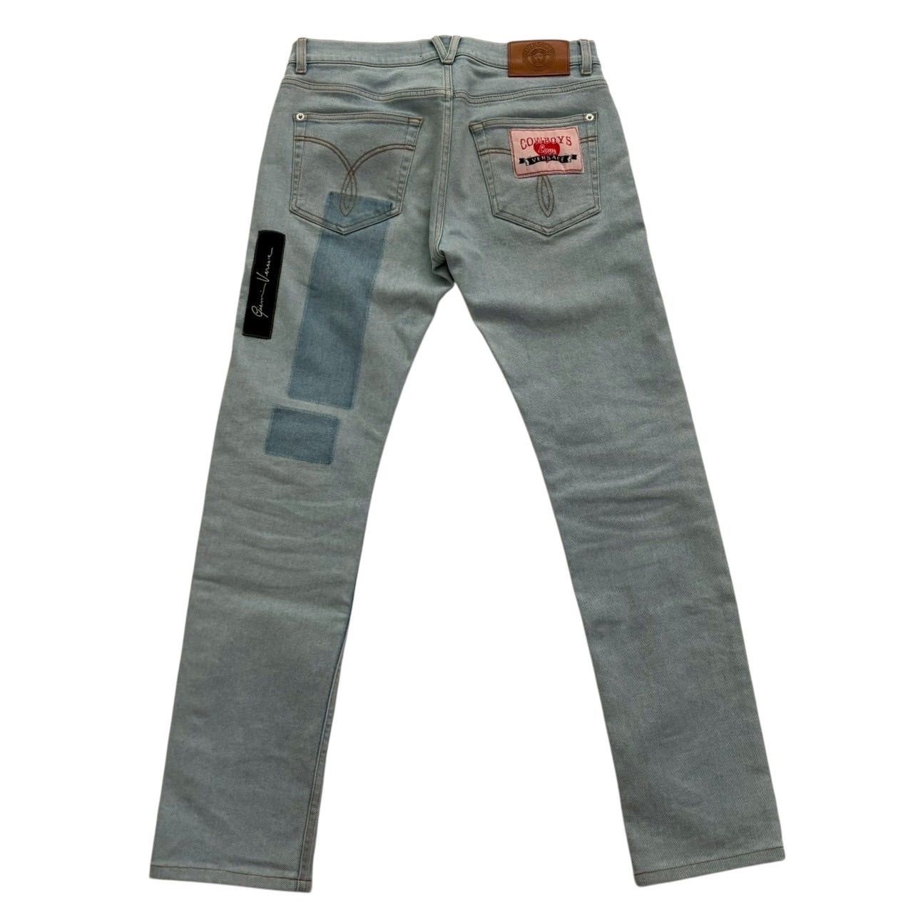VERSACE ヴェルサーチ デニムパンツ 青 A85186/A232933 ロゴ COWBOYS 