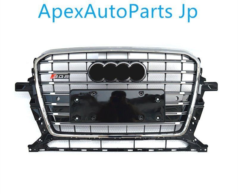 2013 2014 2015 2016 アウディQ5 SQ5スタイルフロントグリル Q5 バンパーベンチレーションメッシュ エンブレム付き