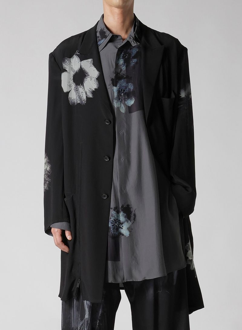 ジャケット・アウター Yohji Yamamoto Dark Flower Jacket ヨウジヤマモト プールオム Yohji Yamamoto POUR HOMME Flower