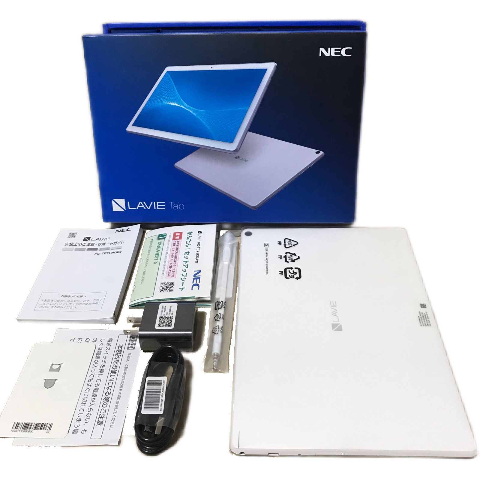 NEC PC-TE710KAW ホワイト LAVIE Tab E フルセグ搭載-