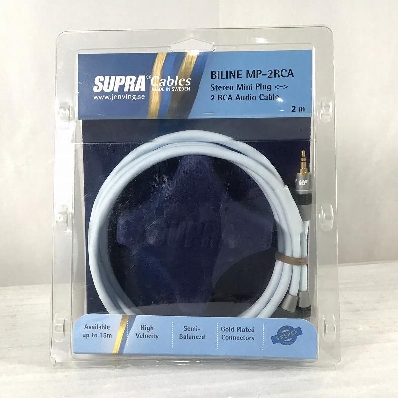 SUPRA スープラ オーディオその他 高音質ステレオミニーRCAオーディオケーブル 2m BILINE-MP-RCA 2M