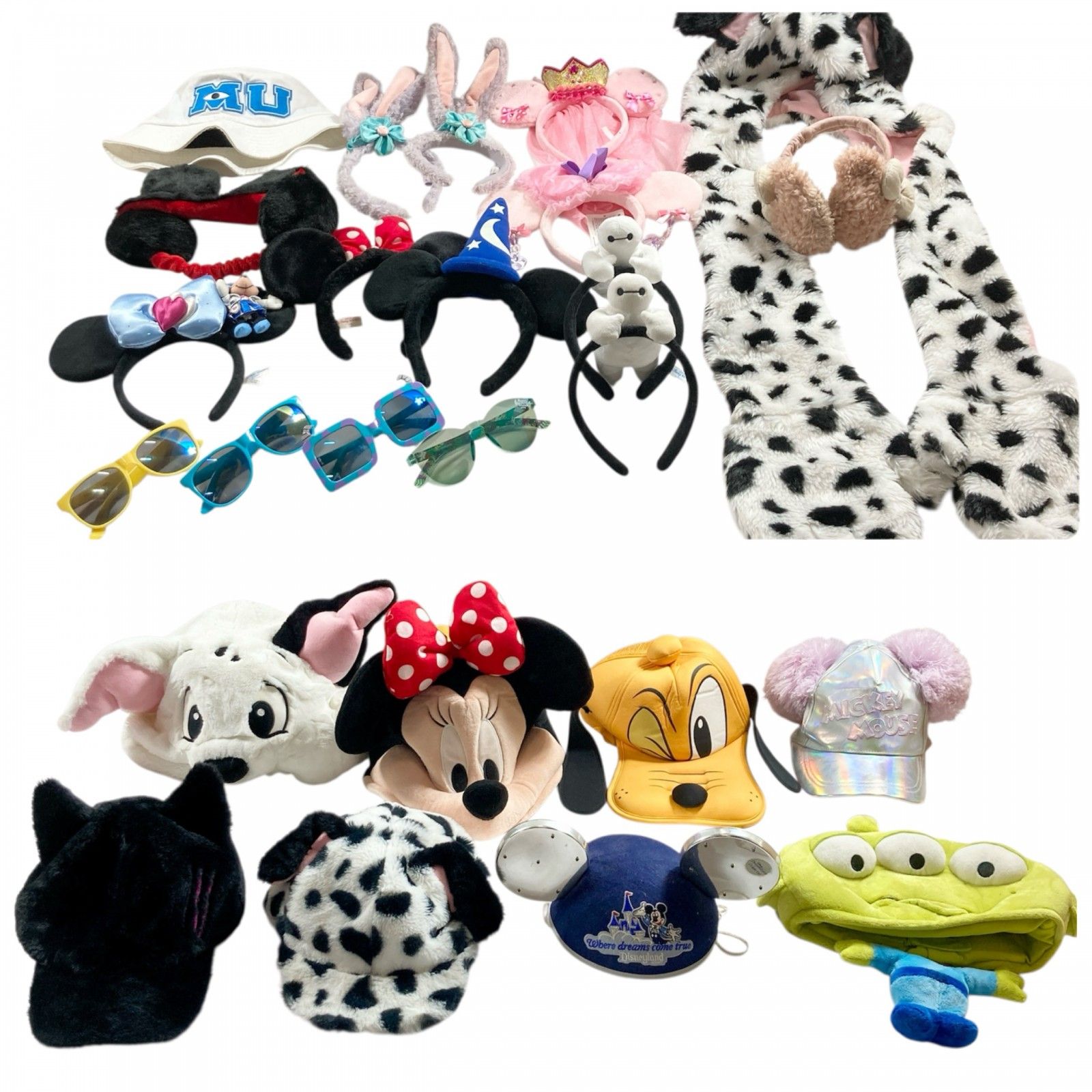 Disney ディズニー グッズ 25点 まとめ商品 キャップ カチューシャ 帽子 ヘアバンド サングラス 東京ディズニーリゾート 2.6kg