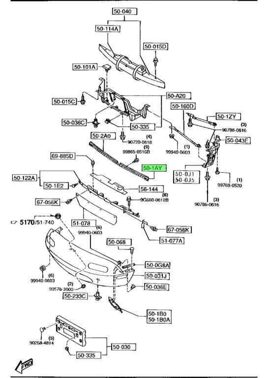 マツダ MAZDA 純正 マツダ フロント バンパー セット プレート RH LH 助手席 運転席 セット ボンネット ユーノス ロードスター パーツ エンジン タイヤ バンパー 検索 マフラー FFCRYSTALESIA_COM
