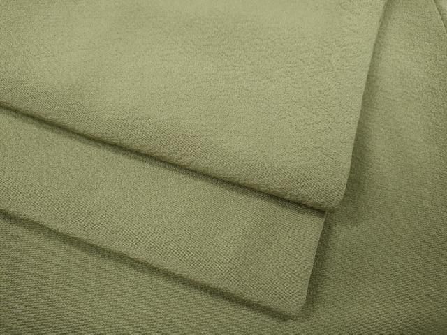 平和屋着物●上質な色無地 吉祥地紋 裏葉柳色 正絹 CAAY4908ut