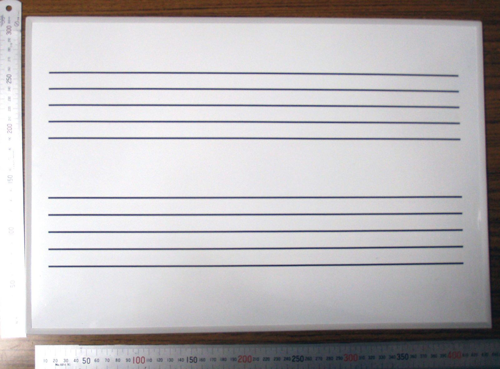 ホワイトボード 五線譜 音符マグネット付 Ver.2 44cm×30cm