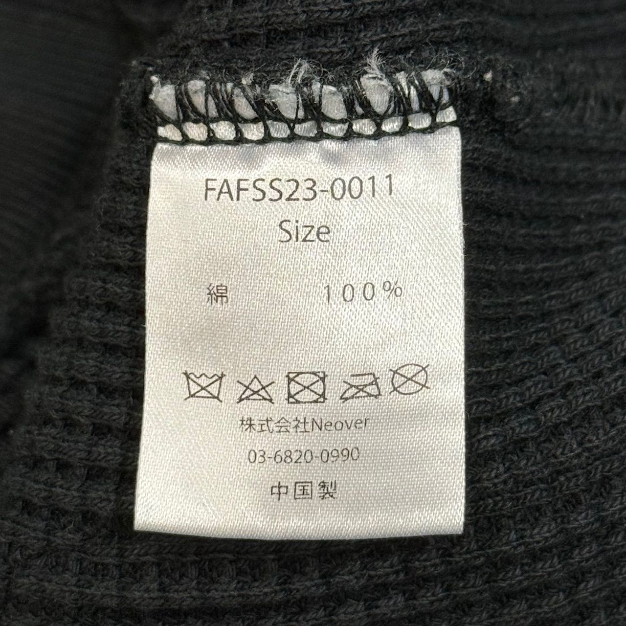 定価28600円 FAF FAKE AS FLOWERS THERMAL HALF ZIP PULLOVER サーマル 
