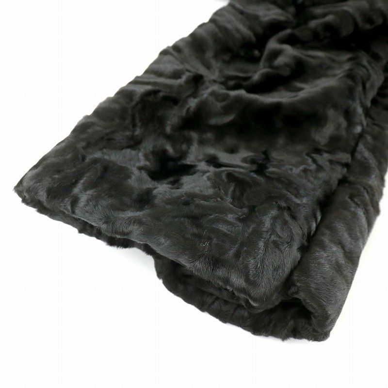 エンバ EMBA ファーコート ロング ミンク 毛皮 総裏地 黒 ブラック /MP