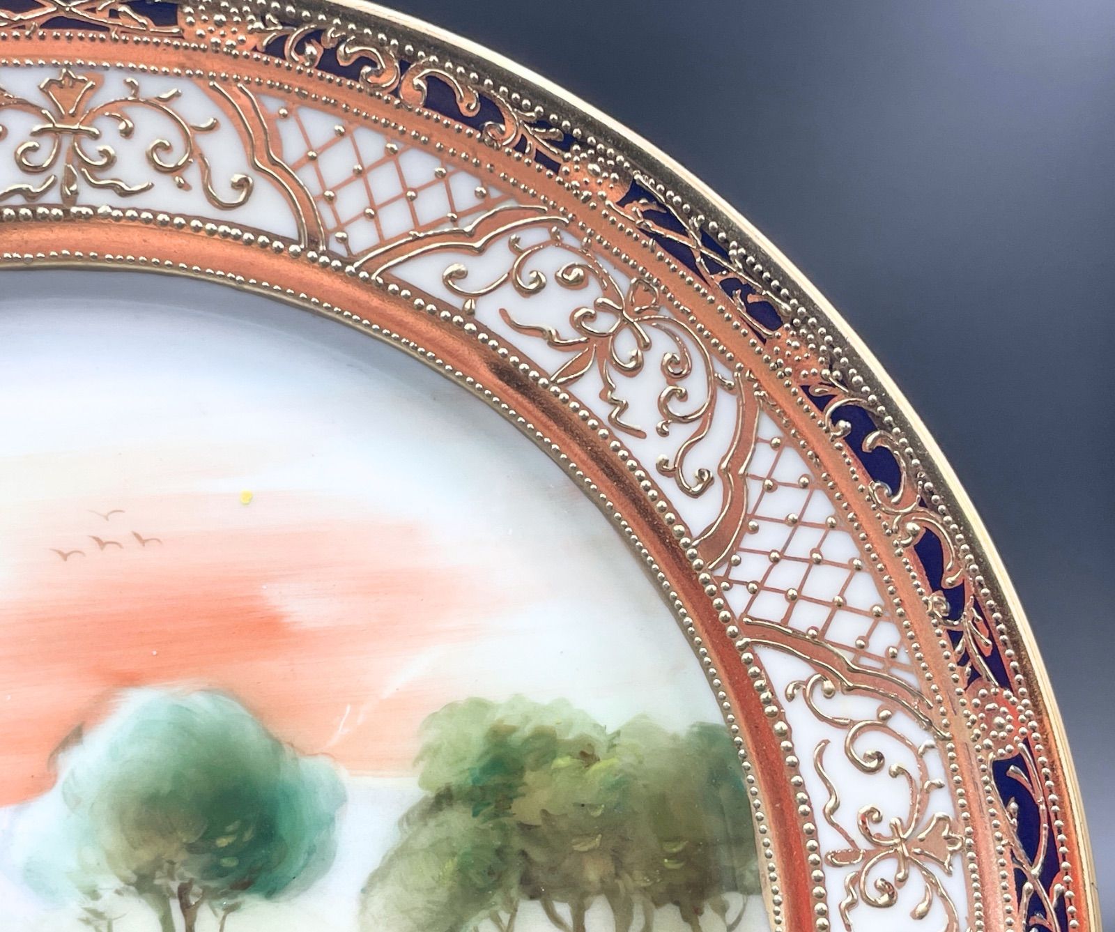 販売済み 【希少】初期オールドノリタケ プレート アンティーク 湖畔