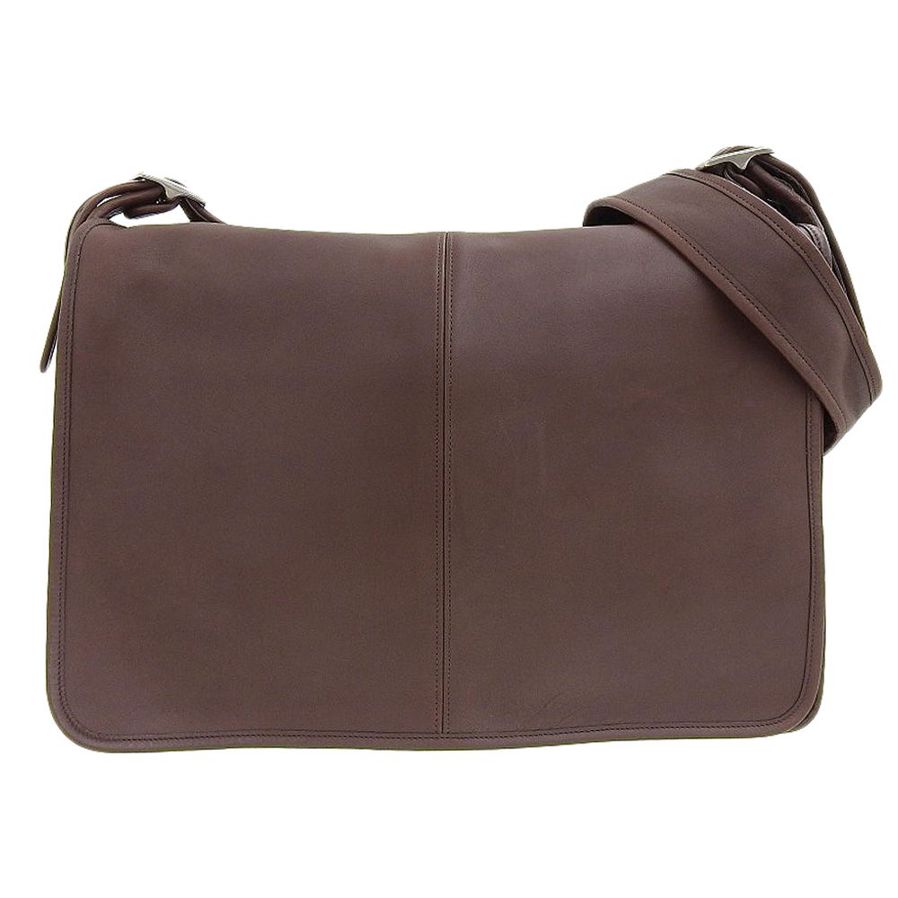 美品 コーチ COACH 90年代 ヴィンテージ M8C-5206 レザー ショルダー クロスボディ メッセンジャーバッグ 定価87000円 ブラウン メンズ