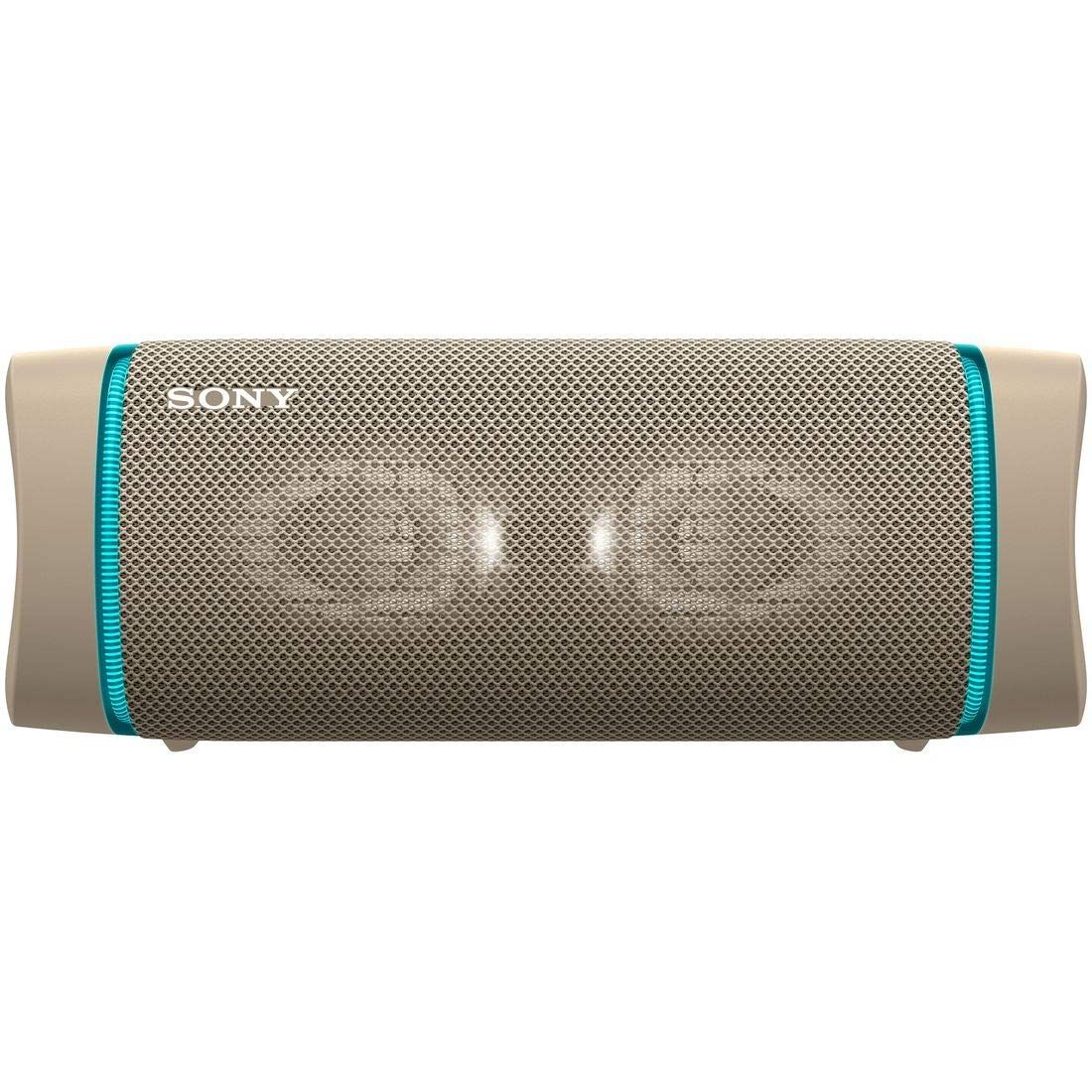 ソニー ワイヤレスポータブルスピーカー SRS-XB33 防水|防塵|防錆|Bluetooth|重低音モデル|マイク付き|ライティング機能搭載 | 最大24時間連続再生 2020年モデル | ベージュ SRS- ベージュ 単品 SRS-XB33